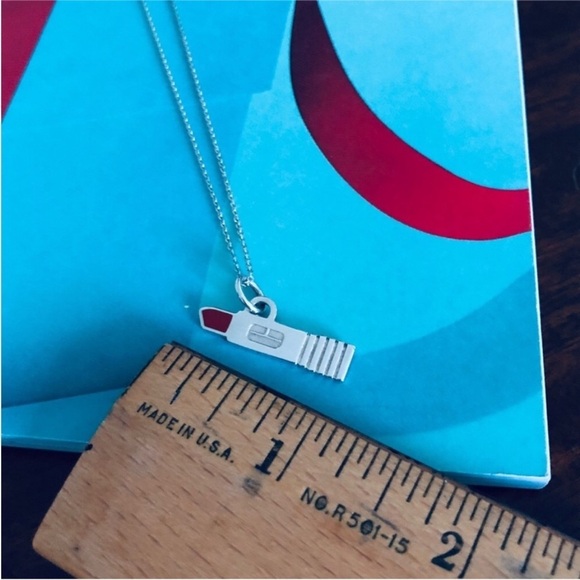 🩵Tiffany & Co. Lipstick Charm 925 Sterling Silver Necklace - RARE! - Picture 8 of 9